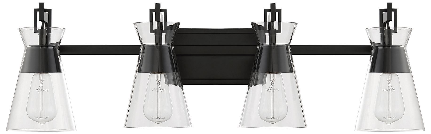 Image 2 Lakewood 4-Light Bathroom Vanity Light in Matte Black more views