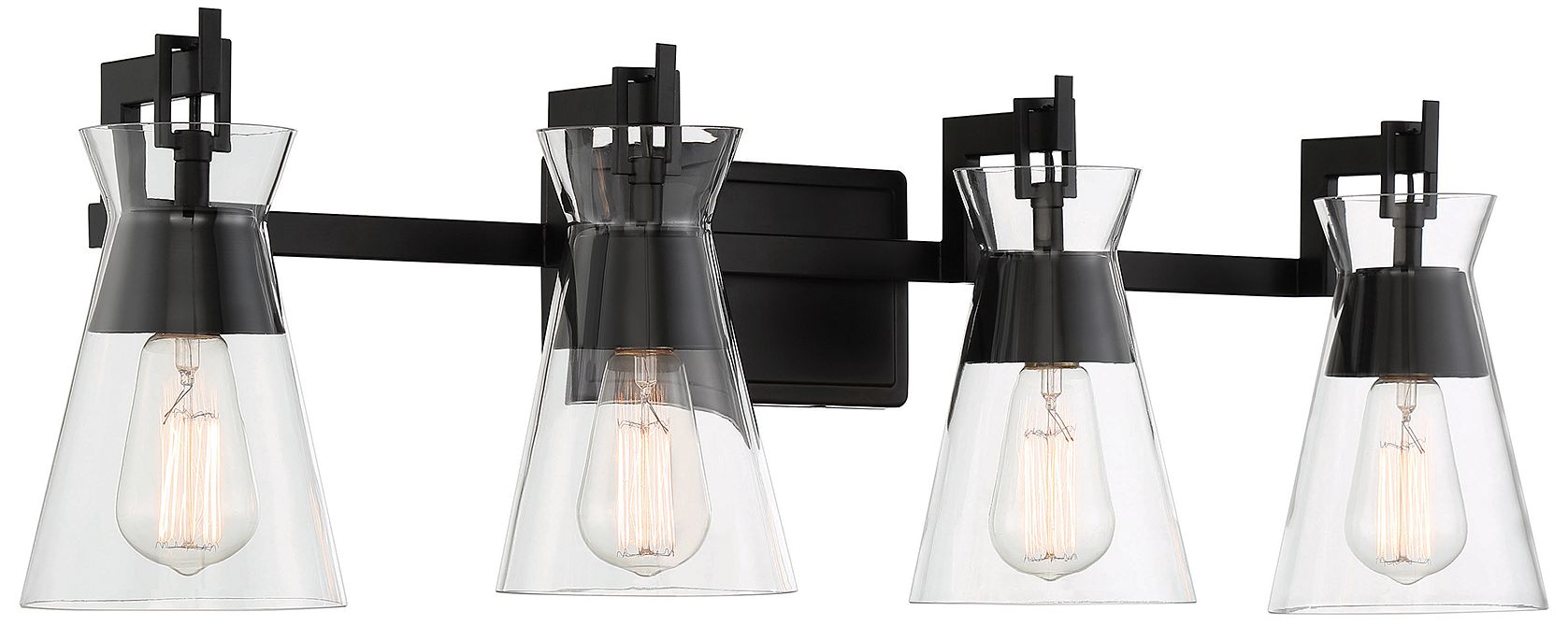 Image 3 Lakewood 4-Light Bathroom Vanity Light in Matte Black more views