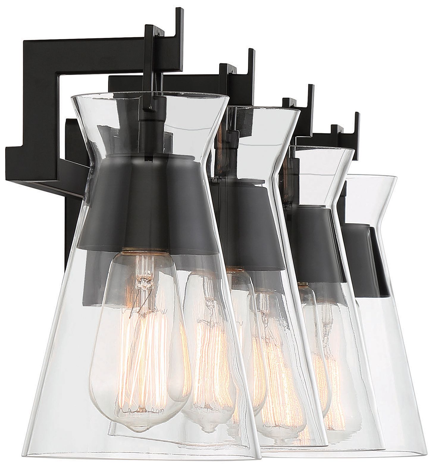 Image 5 Lakewood 4-Light Bathroom Vanity Light in Matte Black more views