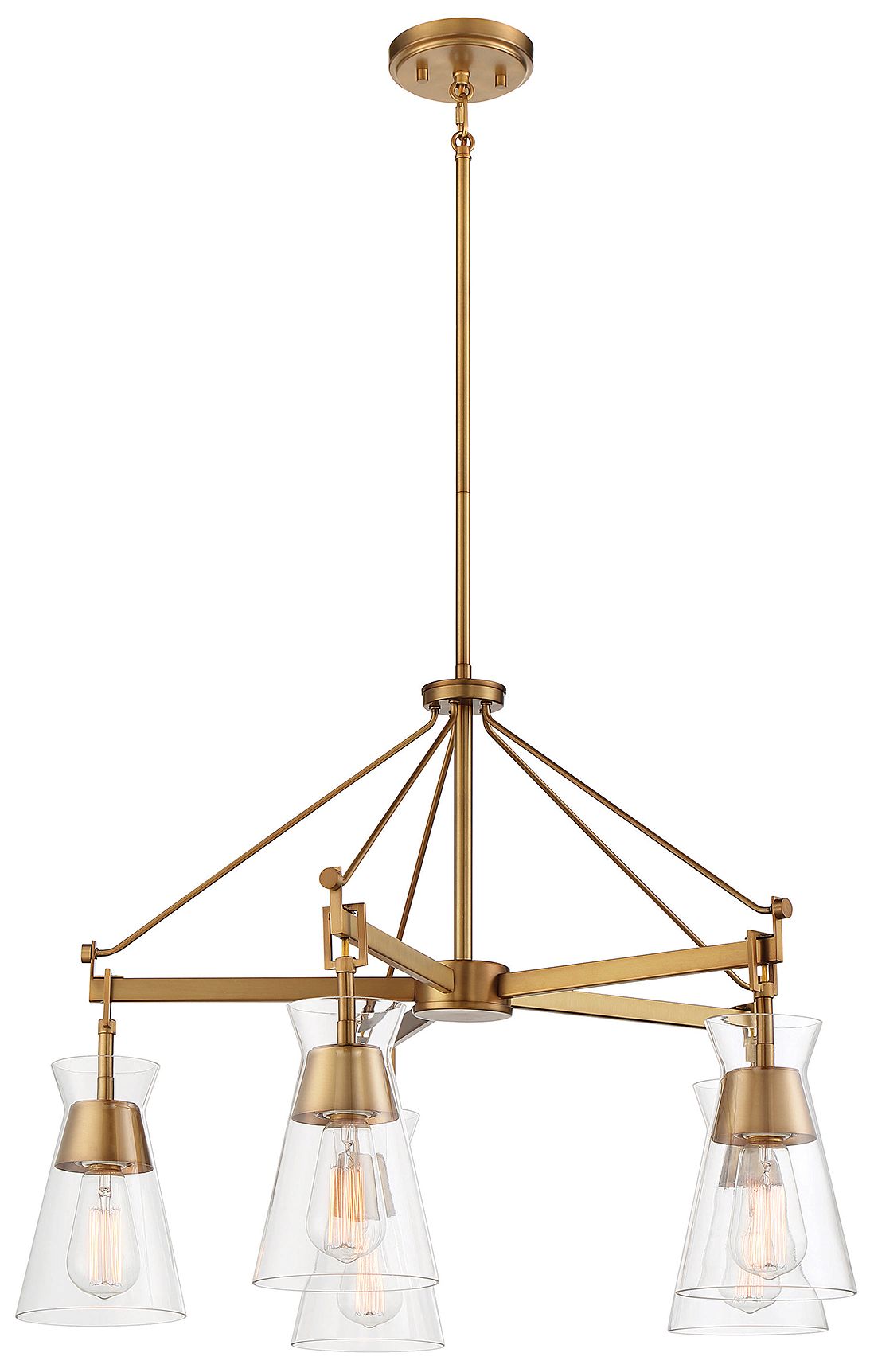 Image 5 Lakewood 5-Light Chandelier in Warm Brass more views