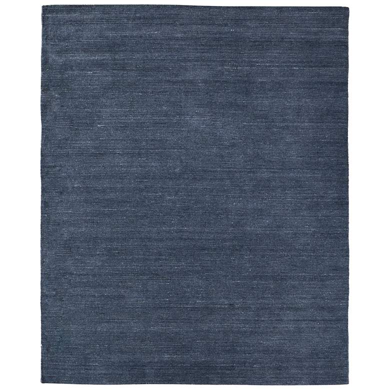 Image 1 Lakewood Modern Solid Hand Woven Blue Area Rug 8A23F