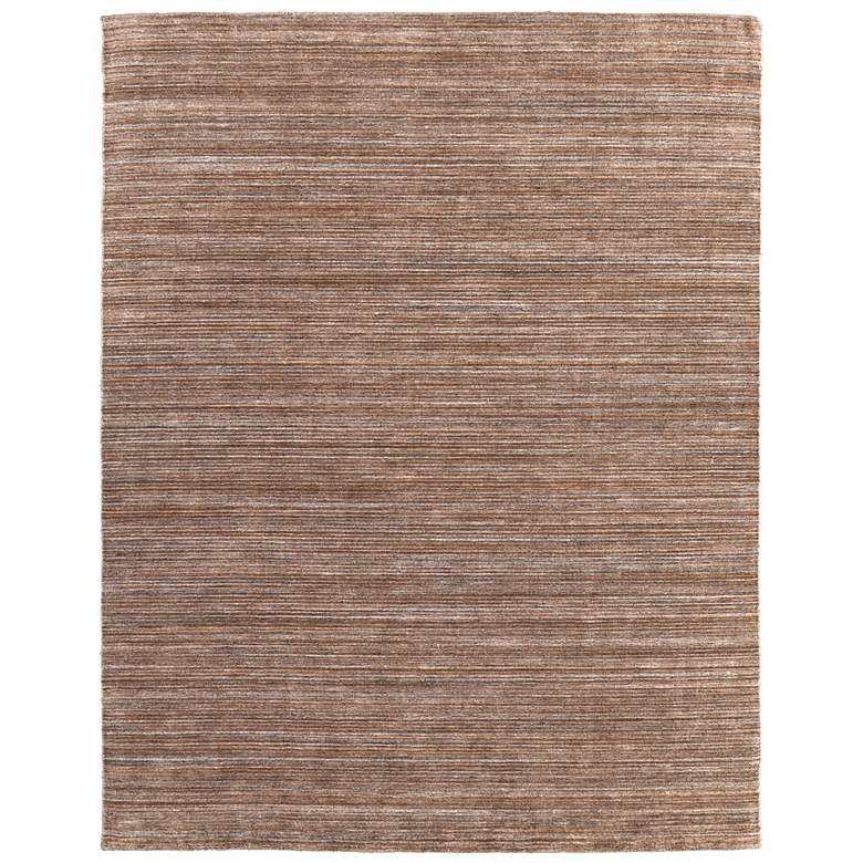 Image 1 Lakewood Modern Solid Hand Woven Brown Area Rug 8A23F