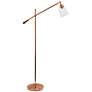2_Lalia 56" High Clear Glass and Rose Gold Adjustable Floor Lamp