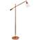 Lalia 56" High Clear Glass and Rose Gold Adjustable Floor Lamp