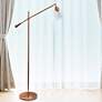 1_Lalia 56" High Clear Glass and Rose Gold Adjustable Floor Lamp