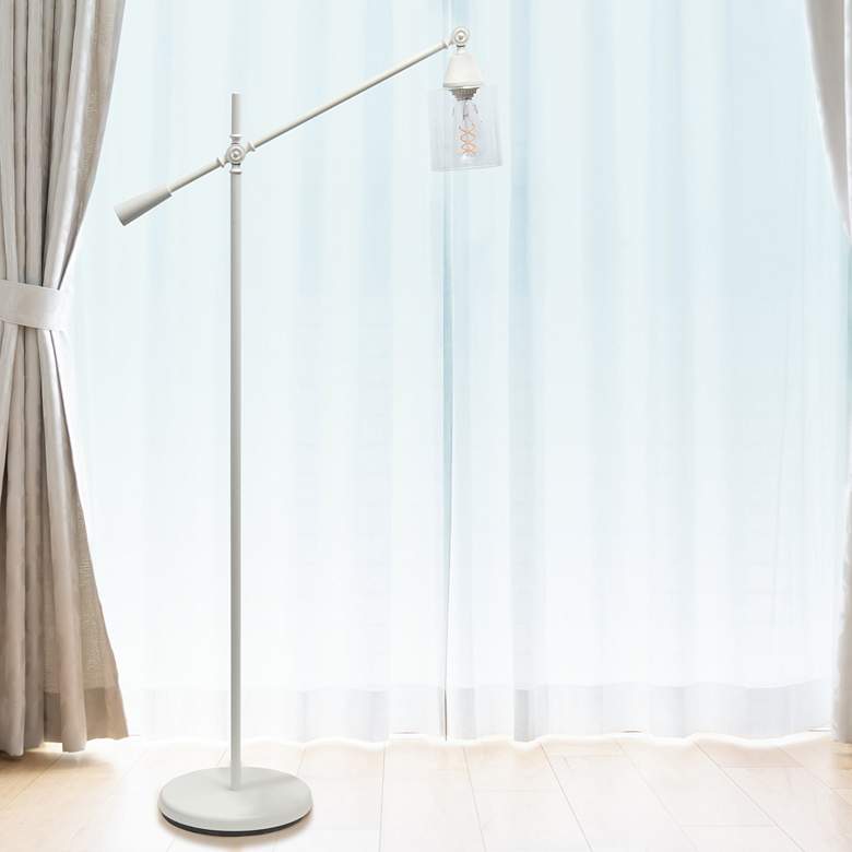 Image 1 Lalia 56 inch Matte White Adjustable Floor Lamp