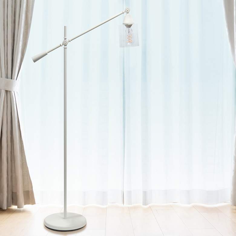 Image 1 Lalia 56" Matte White Adjustable Floor Lamp