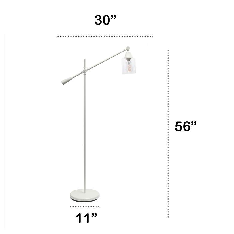 Image 7 Lalia 56" Matte White Adjustable Floor Lamp more views