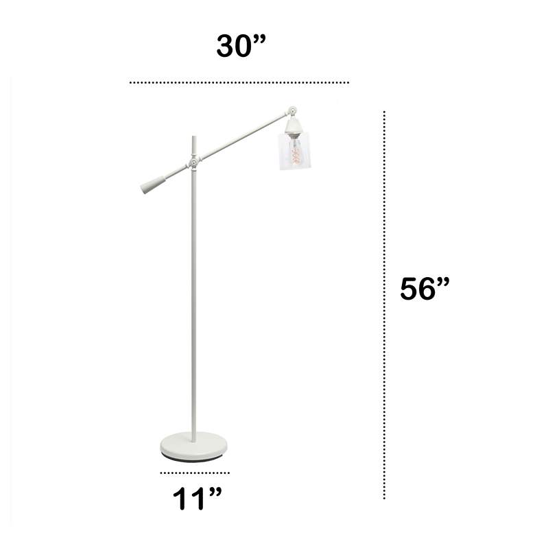 Image 7 Lalia 56 inch Matte White Adjustable Floor Lamp more views