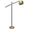Lalia 59" Antique Brass and Matte Black Swivel Floor Lamp
