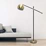 1_Lalia 59" Antique Brass and Matte Black Swivel Floor Lamp