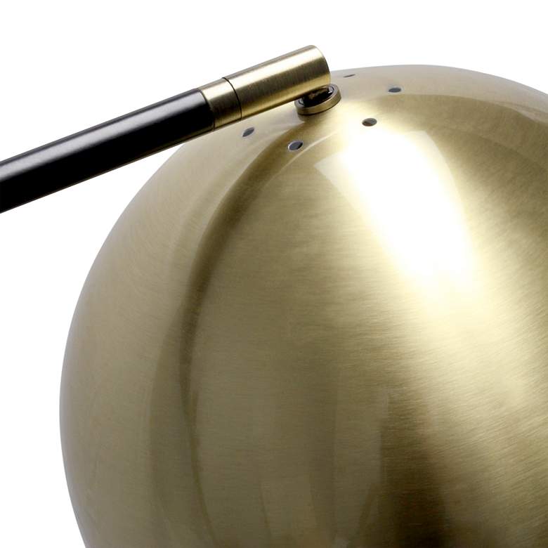 Image 4 Lalia 59" Antique Brass and Matte Black Swivel Floor Lamp more views