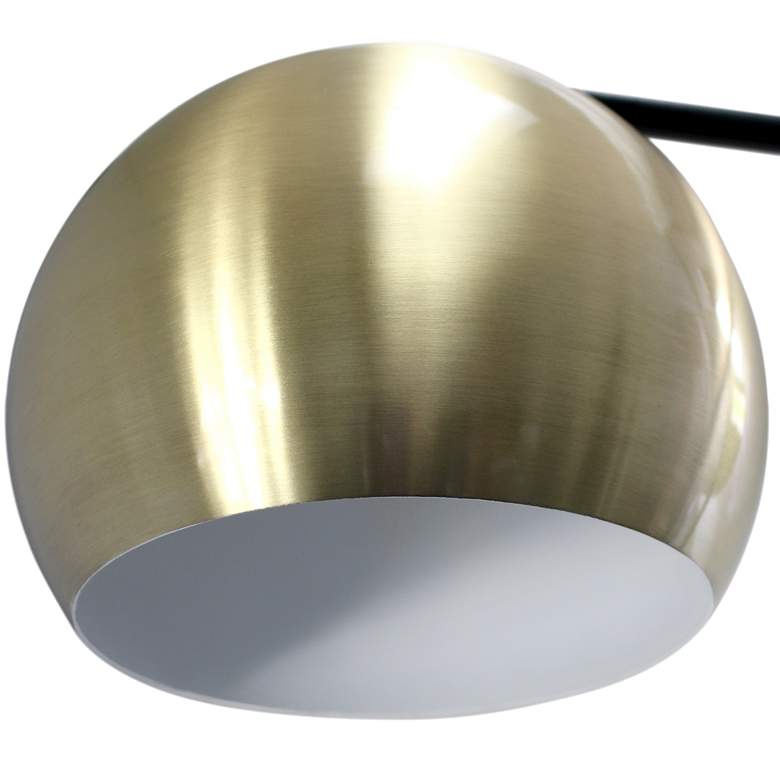 Image 5 Lalia 59" Antique Brass and Matte Black Swivel Floor Lamp more views