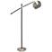 Lalia 59" Brushed Nickel and Matte Black Swivel Floor Lamp