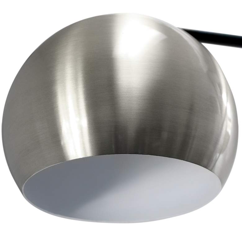 Image 5 Lalia 59" Brushed Nickel and Matte Black Swivel Floor Lamp more views