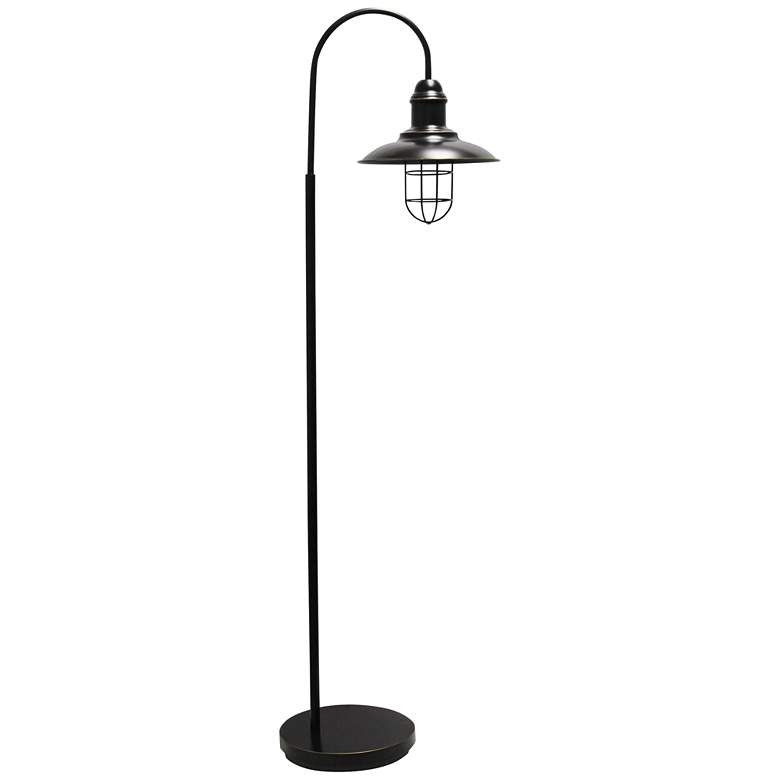 Image 2 Lalia 64" Restoration Bronze Industrial Modern Arched Arm Floor Lamp