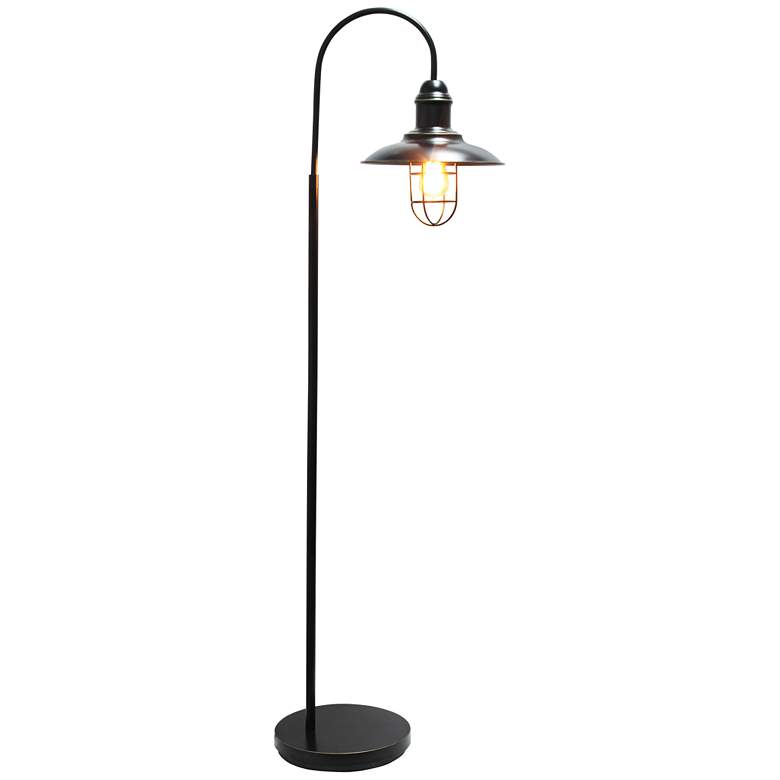 Image 7 Lalia 64" Restoration Bronze Industrial Modern Arched Arm Floor Lamp more views