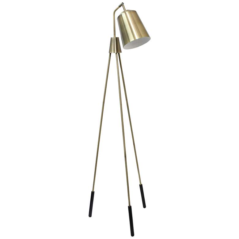 Image 2 Lalia 65" Antique Brass Modern Tripod Floor Lamp