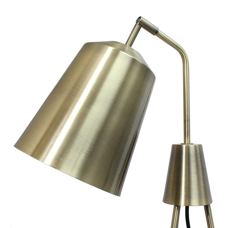 Image 3 Lalia 65" Antique Brass Modern Tripod Floor Lamp more views
