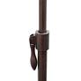 Lalia Adjustable Height Red Bronze Arched Arm Floor Lamp