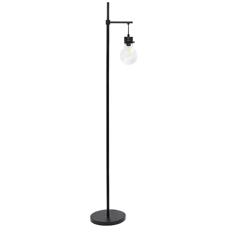 Image 2 Lalia Beacon 60 inch Black Matte and Clear Glass Globe Floor Lamp