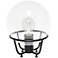 Lalia Home 10"H Black Globe Glass Uplight Accent Table Lamp