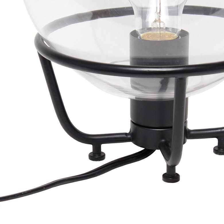 Image 3 Lalia Home 10 inchH Black Globe Glass Uplight Accent Table Lamp more views