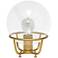 Lalia Home 10"H Gold Globe Glass Uplight Accent Table Lamp