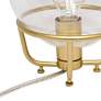 Lalia Home 10"H Gold Globe Glass Uplight Accent Table Lamp