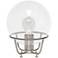 Lalia Home 10"H Nickel Globe Glass Uplight Accent Table Lamp