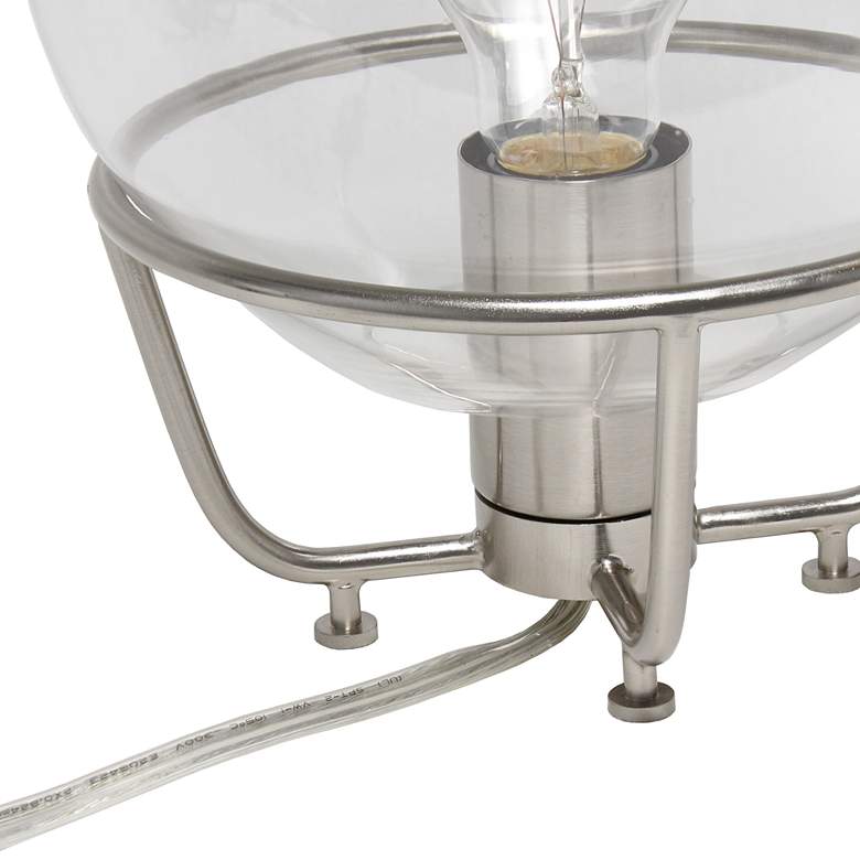 Image 3 Lalia Home 10"H Nickel Globe Glass Uplight Accent Table Lamp more views