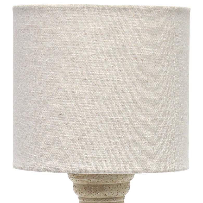 Image 3 Lalia Home 12.5 inch Organix Distressed Neutral Resin Mini Table Lamp, Bei more views