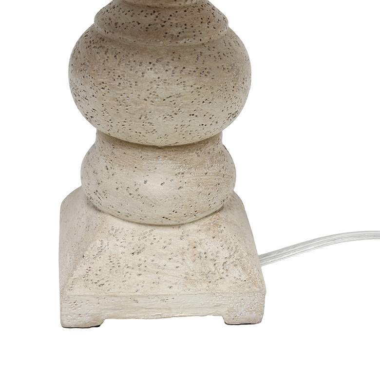 Image 5 Lalia Home 12.5 inch Organix Distressed Neutral Resin Mini Table Lamp, Bei more views