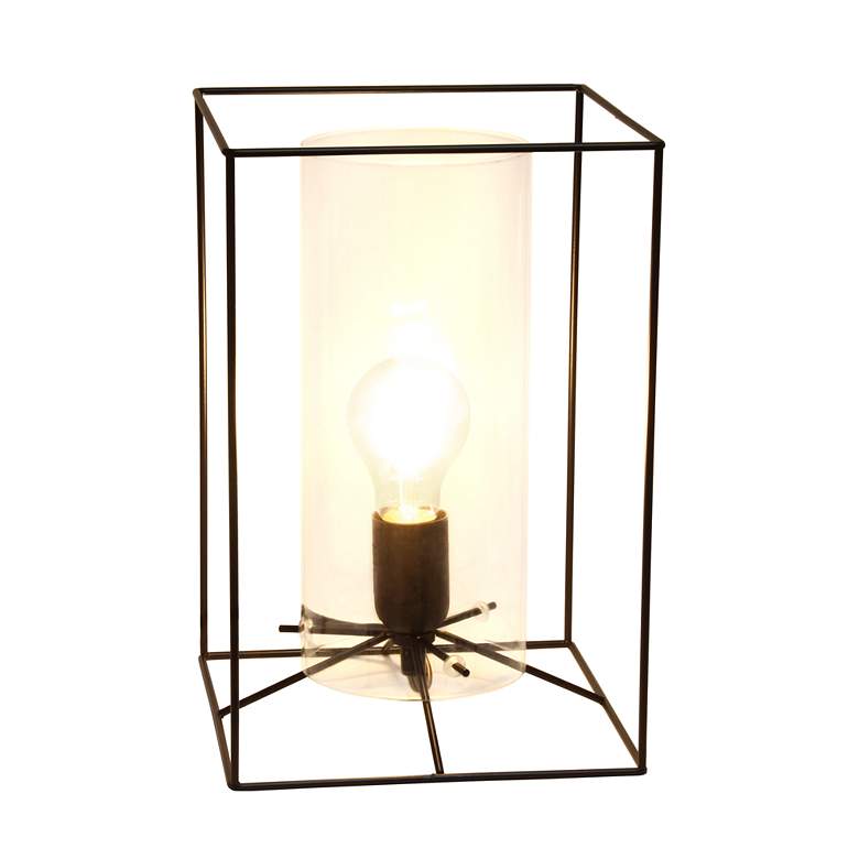 Image 3 Lalia Home 12" High Black and Clear Glass Accent Table Lamp more views