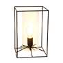 Lalia Home 12" High Black and Clear Glass Accent Table Lamp