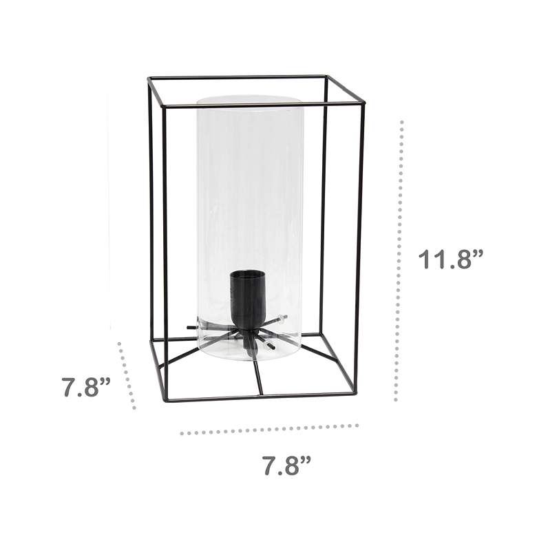 Image 6 Lalia Home 12 inch High Black and Clear Glass Accent Table Lamp more views