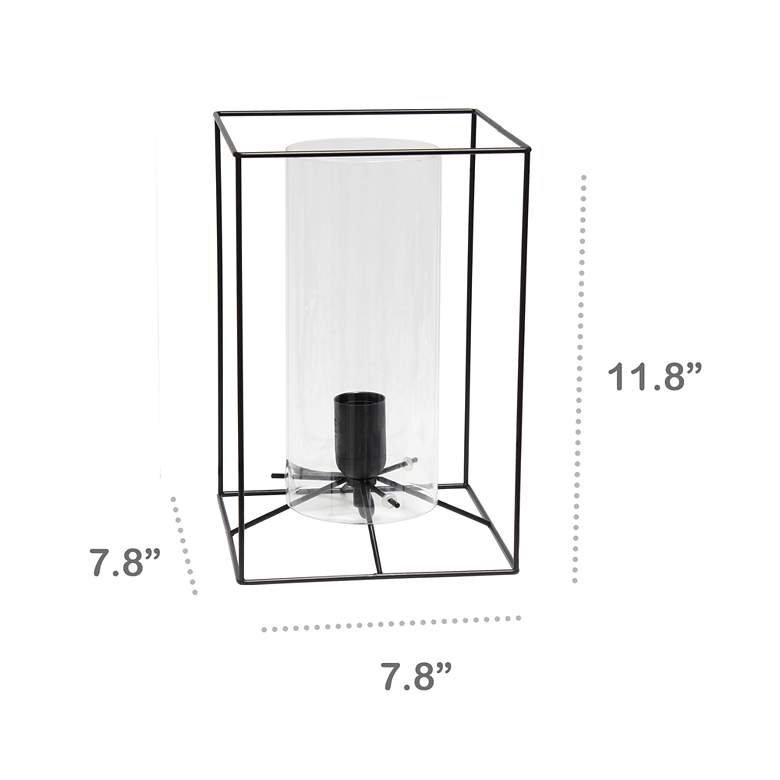 Image 6 Lalia Home 12" High Black and Clear Glass Accent Table Lamp more views