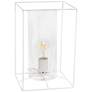 Lalia Home 12" High White and Clear Glass Accent Table Lamp