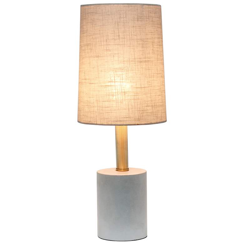 Image 3 Lalia Home 18 1/2 inchH Khaki Gray Concrete Accent Table Lamp more views