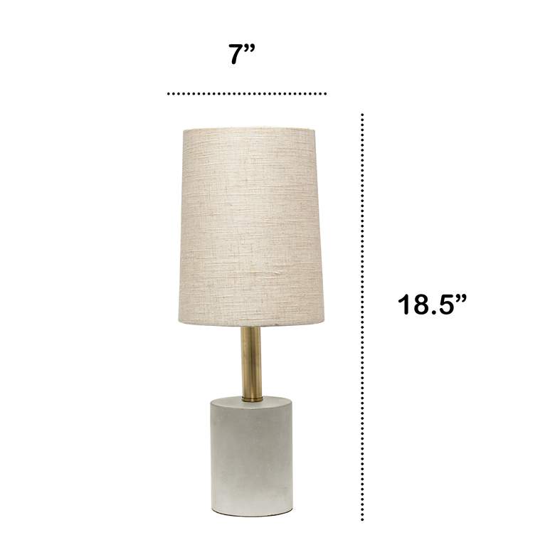 Image 7 Lalia Home 18 1/2"H Khaki Gray Concrete Accent Table Lamp more views