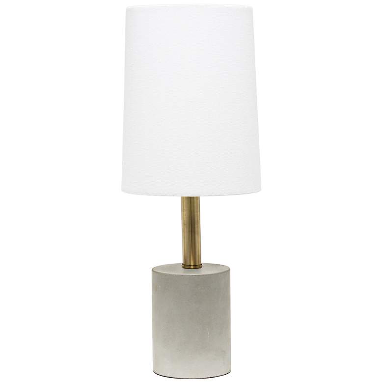 Image 2 Lalia Home 18 1/2 inchH White Gray Concrete Accent Table Lamp