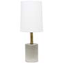 Lalia Home 18 1/2"H White Gray Concrete Accent Table Lamp