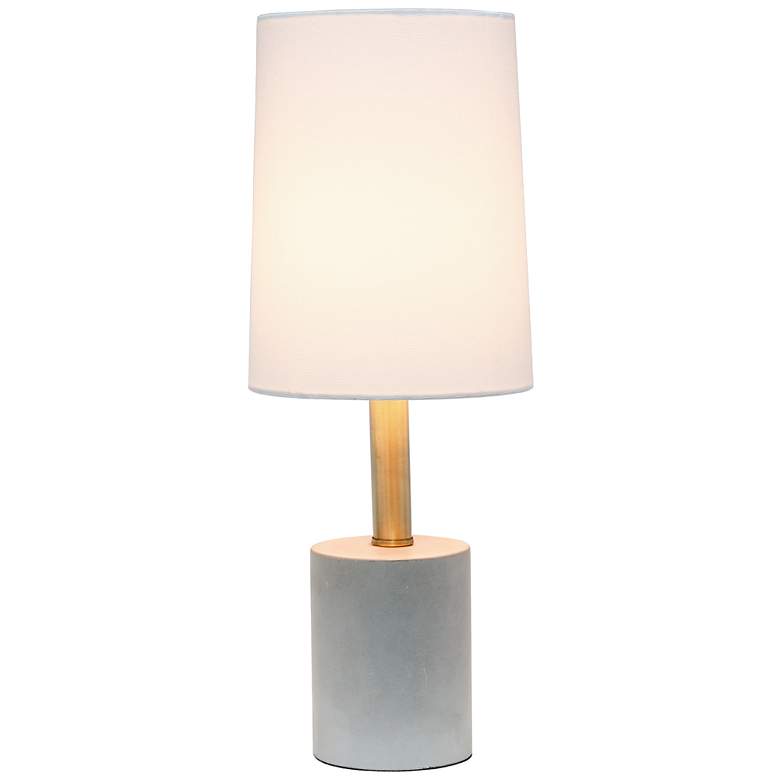 Image 3 Lalia Home 18 1/2"H White Gray Concrete Accent Table Lamp more views