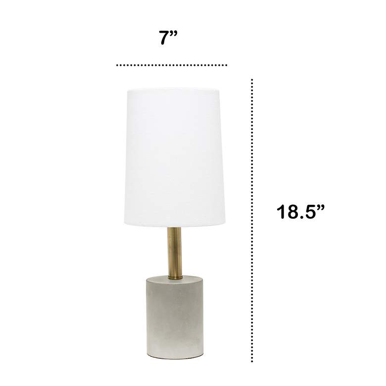 Image 7 Lalia Home 18 1/2"H White Gray Concrete Accent Table Lamp more views