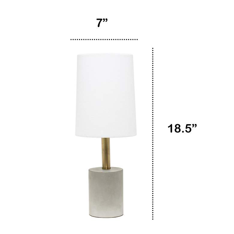 Image 7 Lalia Home 18 1/2 inchH White Gray Concrete Accent Table Lamp more views