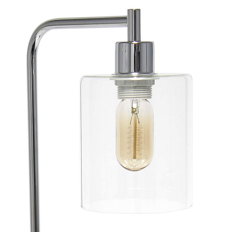 Image 3 Lalia Home 18 3/4" Chrome Iron Desk Lamp with Dual USB Ports more views