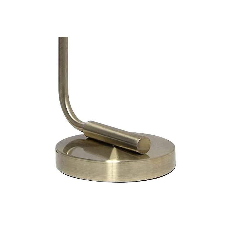 Image 4 Lalia Home 18 3/4" High Glass and Antique Brass Desk Lamp more views