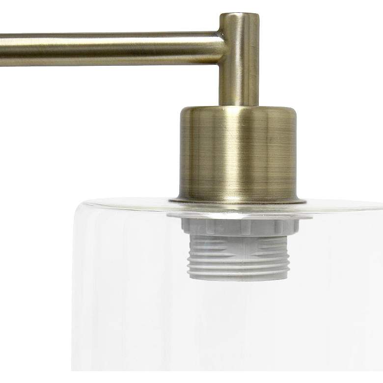 Image 5 Lalia Home 18 3/4" High Glass and Antique Brass Desk Lamp more views