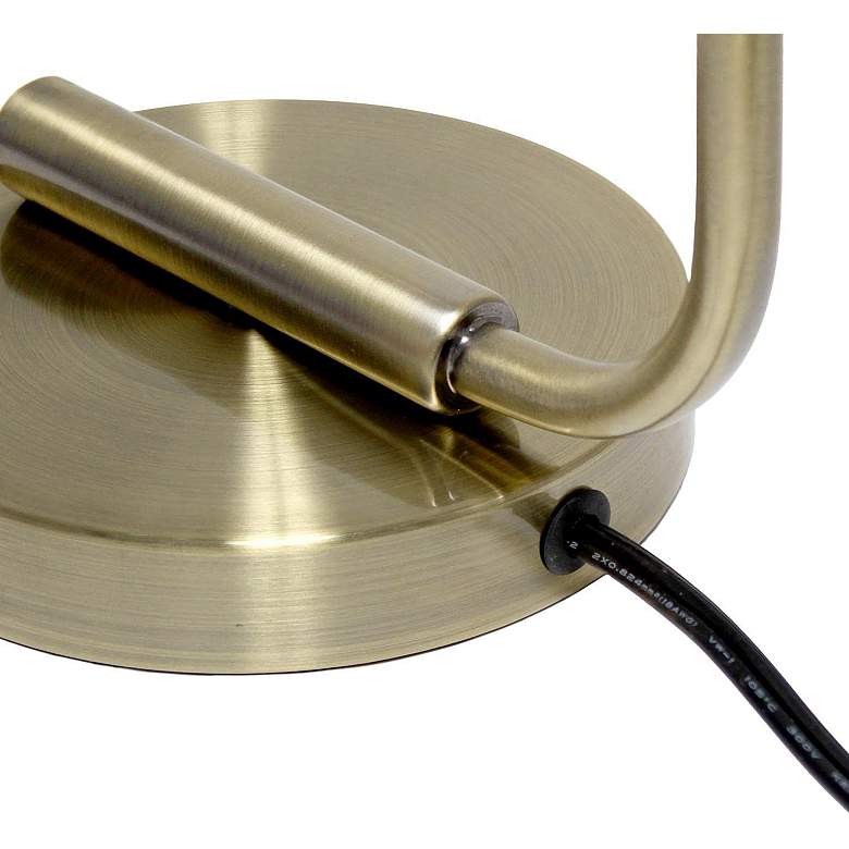 Image 6 Lalia Home 18 3/4" High Glass and Antique Brass Desk Lamp more views