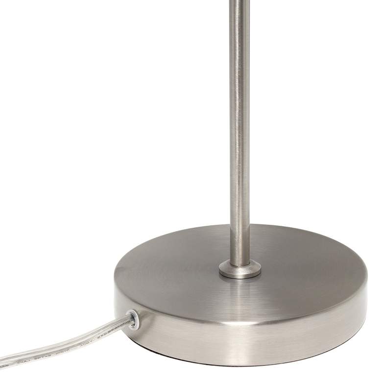 Image 4 Lalia Home 20 1/4 inch Brushed Nickel Metal Desk Lamp with Dome Shade more views